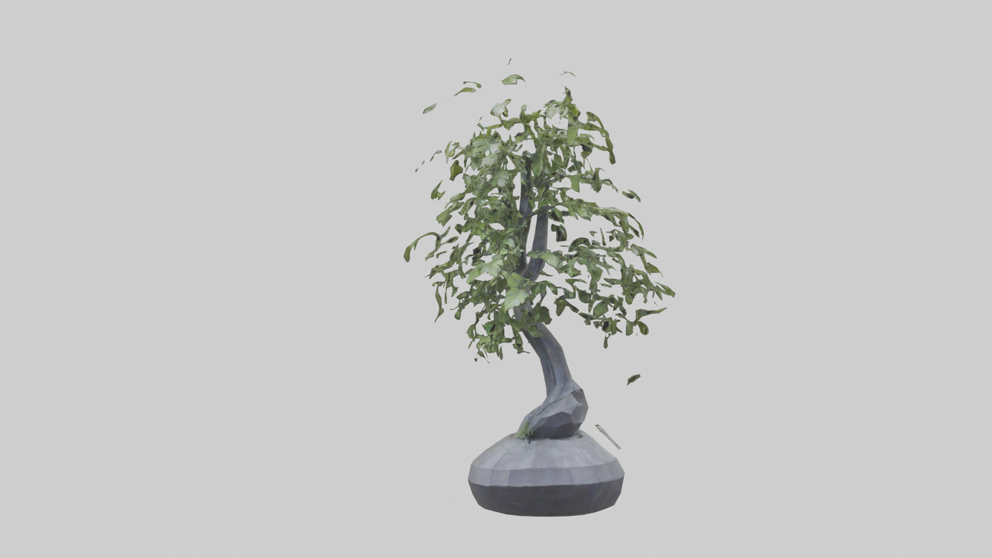 Cascade Plant Sculpture model VR / AR / low-poly