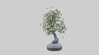 Cascade Plant Sculpture model VR / AR / low-poly