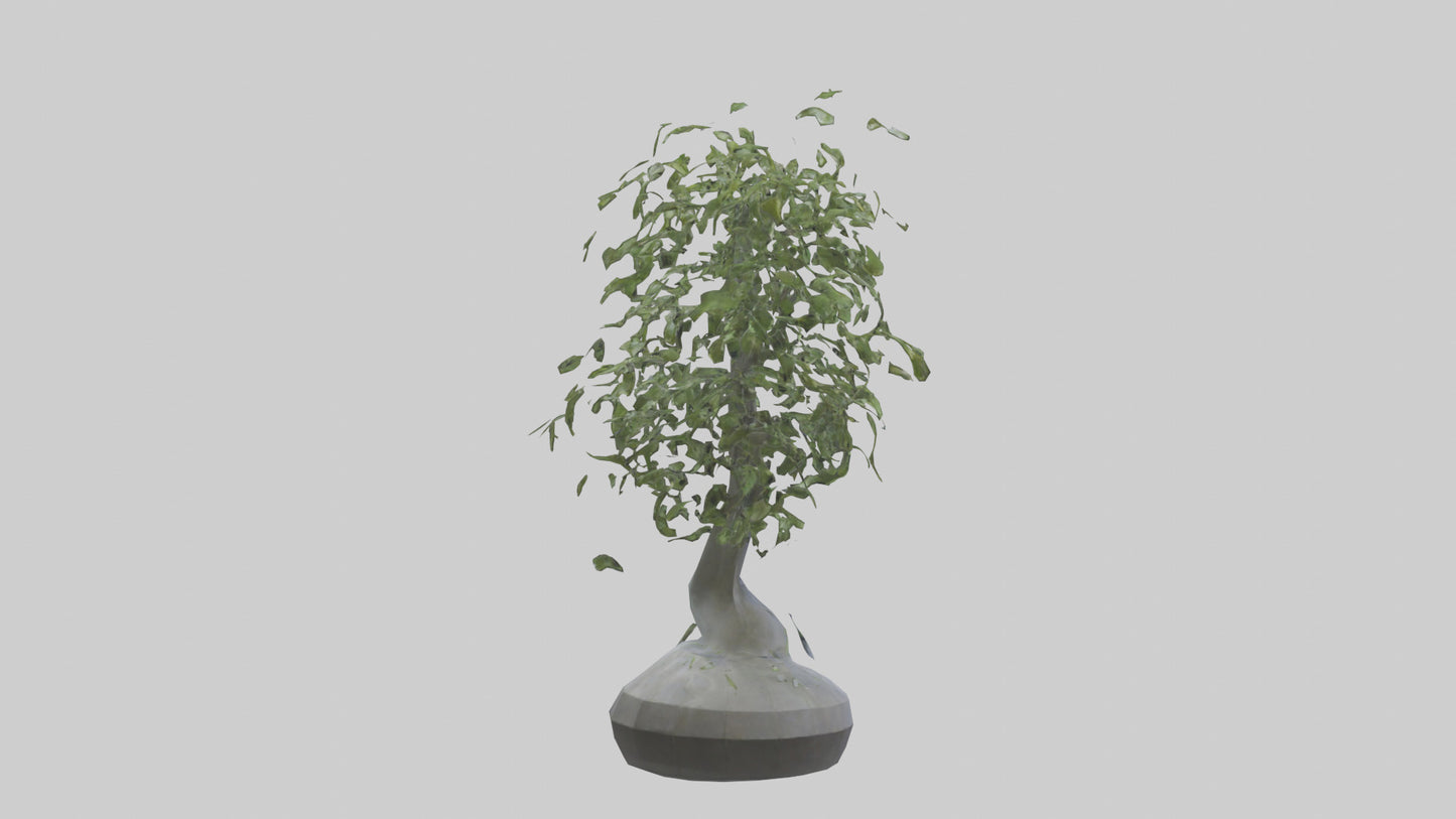 Cascade Plant Sculpture model VR / AR / low-poly