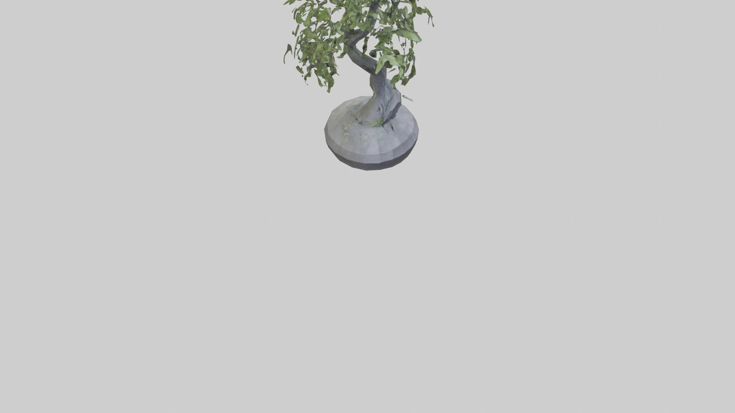Cascade Plant Sculpture model VR / AR / low-poly