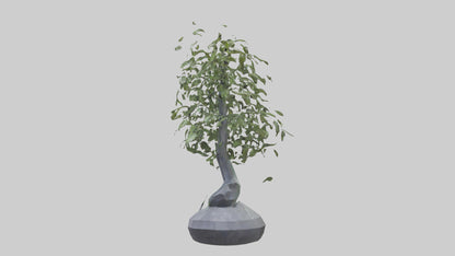 Cascade Plant Sculpture model VR / AR / low-poly