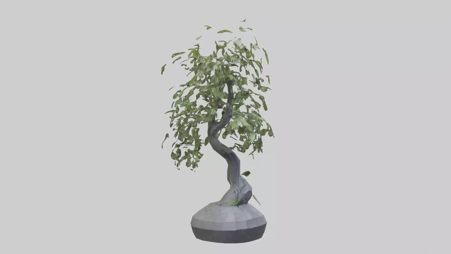 Cascade Plant Sculpture model VR / AR / low-poly