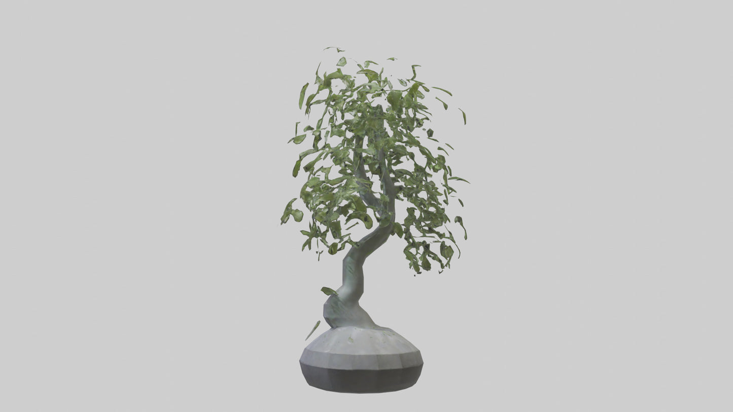 Cascade Plant Sculpture model VR / AR / low-poly