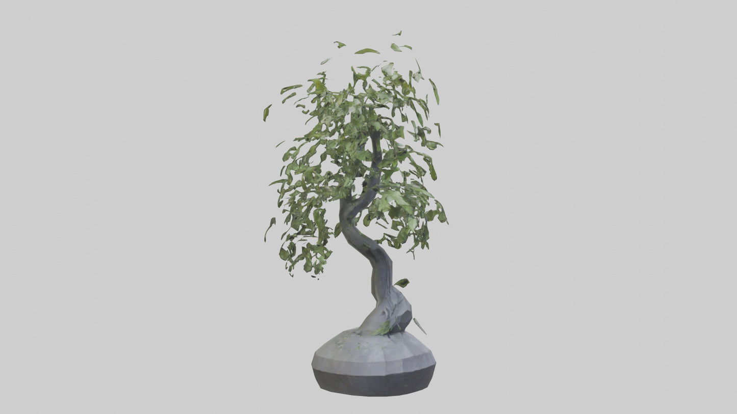 Cascade Plant Sculpture model VR / AR / low-poly