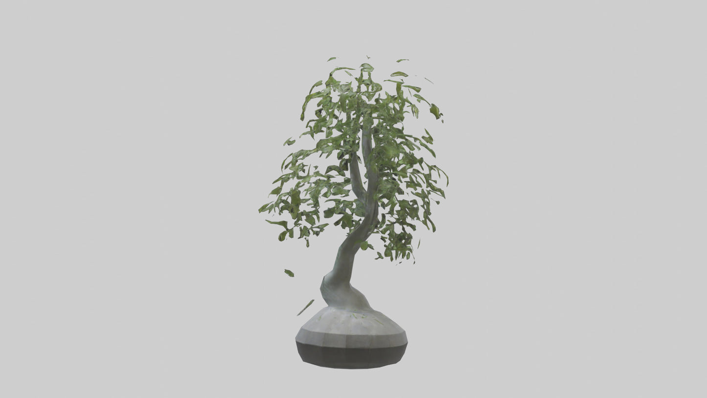 Cascade Plant Sculpture model VR / AR / low-poly
