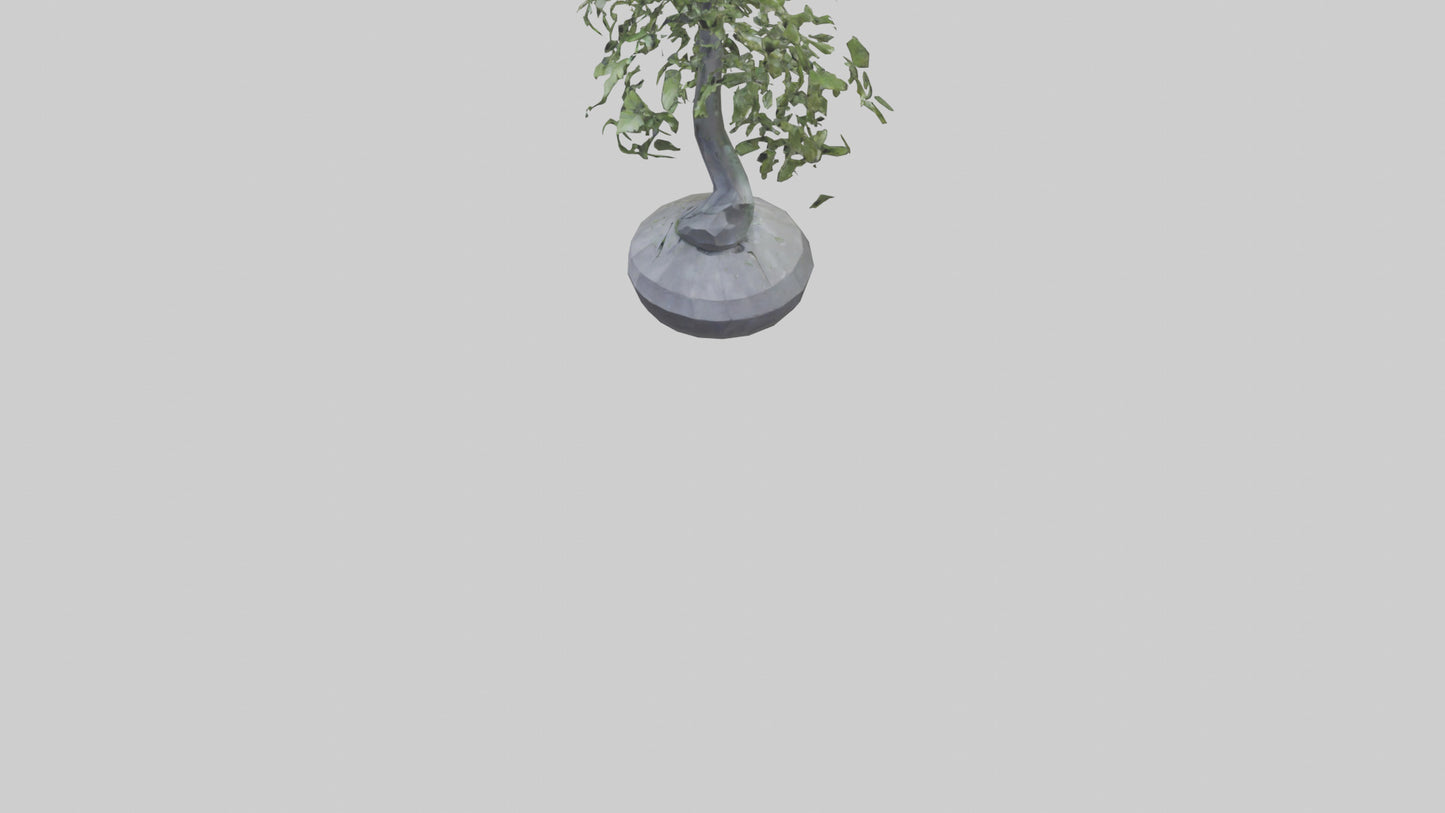 Cascade Plant Sculpture model VR / AR / low-poly