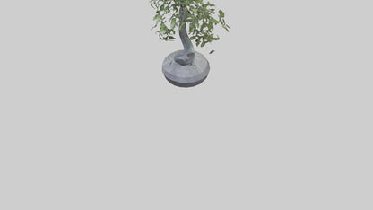 Cascade Plant Sculpture model VR / AR / low-poly