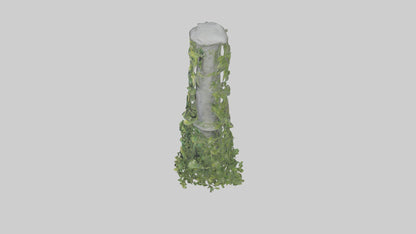 Cascading Foliage statue model VR / AR / low-poly