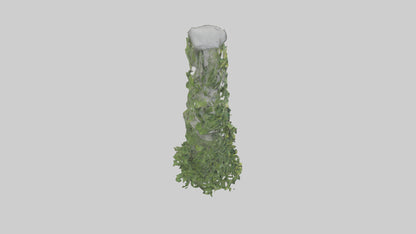 Cascading Foliage statue model VR / AR / low-poly