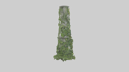 Cascading Foliage statue model VR / AR / low-poly