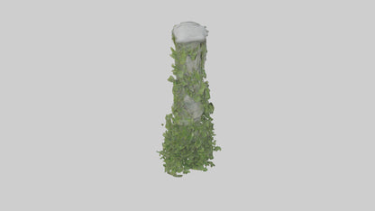 Cascading Foliage statue model VR / AR / low-poly
