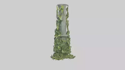 Cascading Foliage statue model VR / AR / low-poly