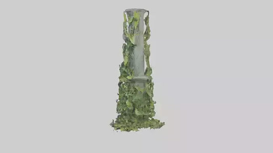 Cascading Foliage statue model VR / AR / low-poly