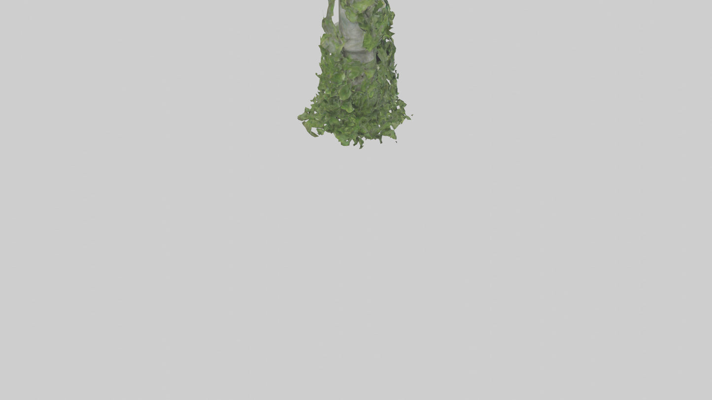 Cascading Foliage statue model VR / AR / low-poly