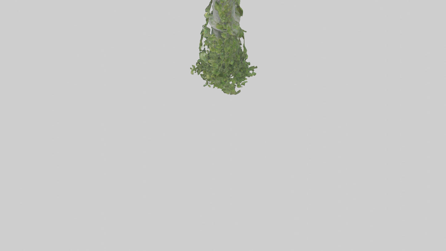 Cascading Foliage statue model VR / AR / low-poly