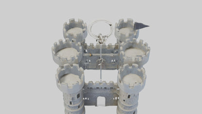 Castle keychain model 3D model