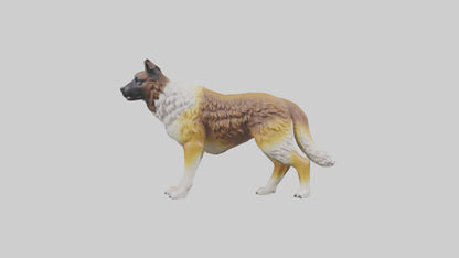Caucasian Shepherd guarding model VR / AR / low-poly
