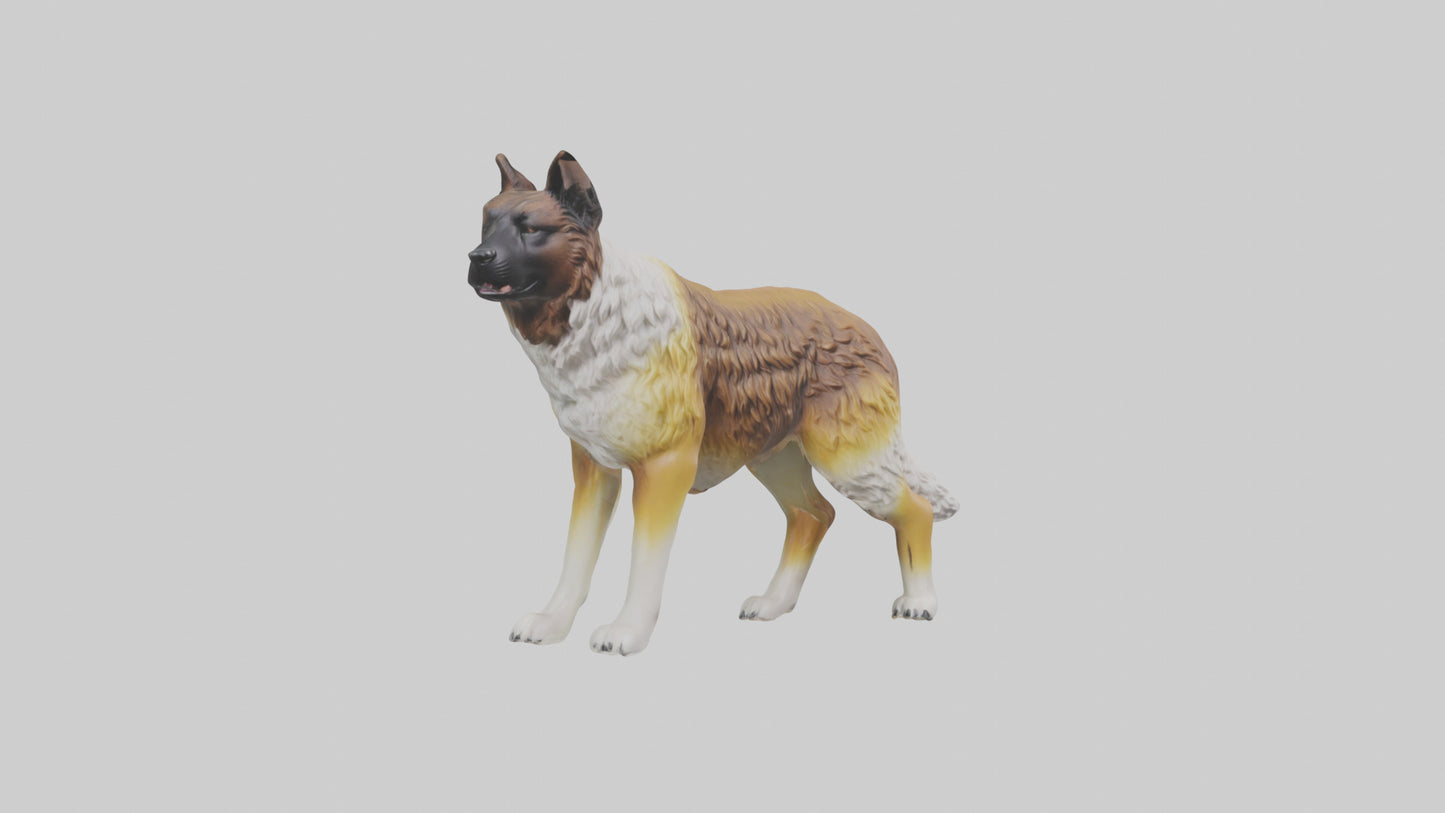 Caucasian Shepherd guarding model VR / AR / low-poly