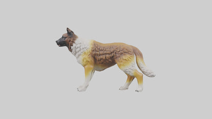 Caucasian Shepherd guarding model VR / AR / low-poly