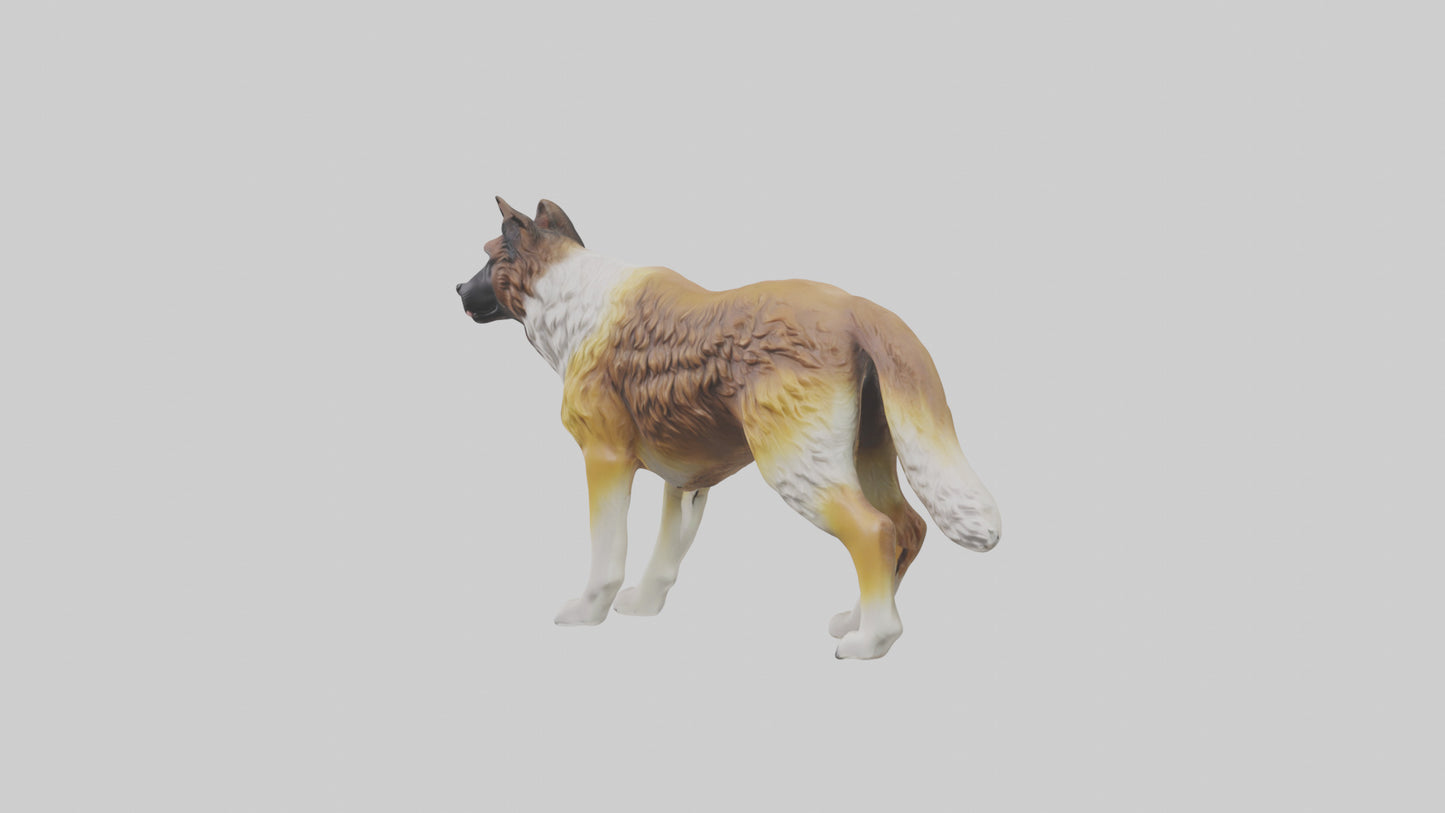 Caucasian Shepherd guarding model VR / AR / low-poly