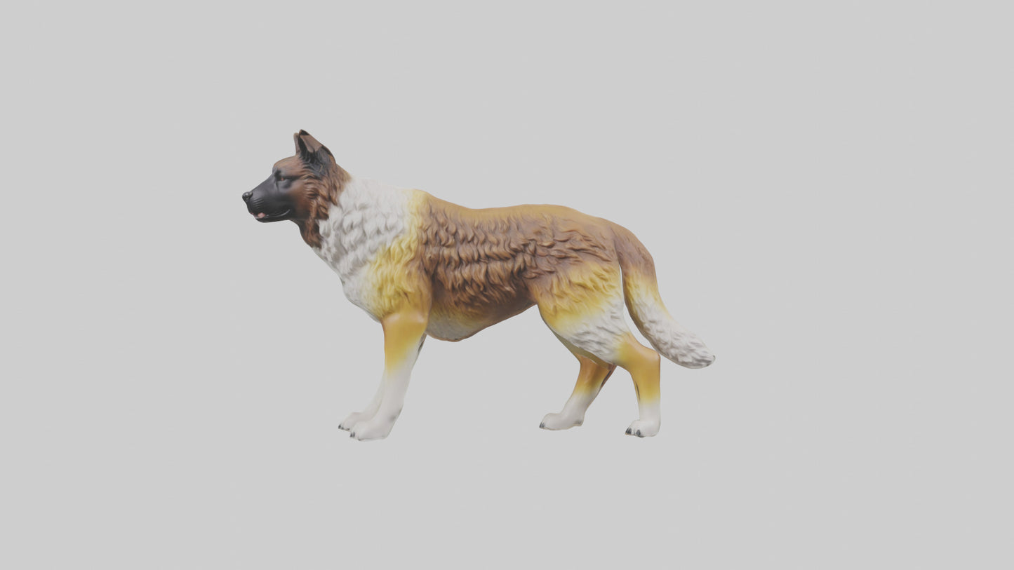 Caucasian Shepherd guarding model VR / AR / low-poly