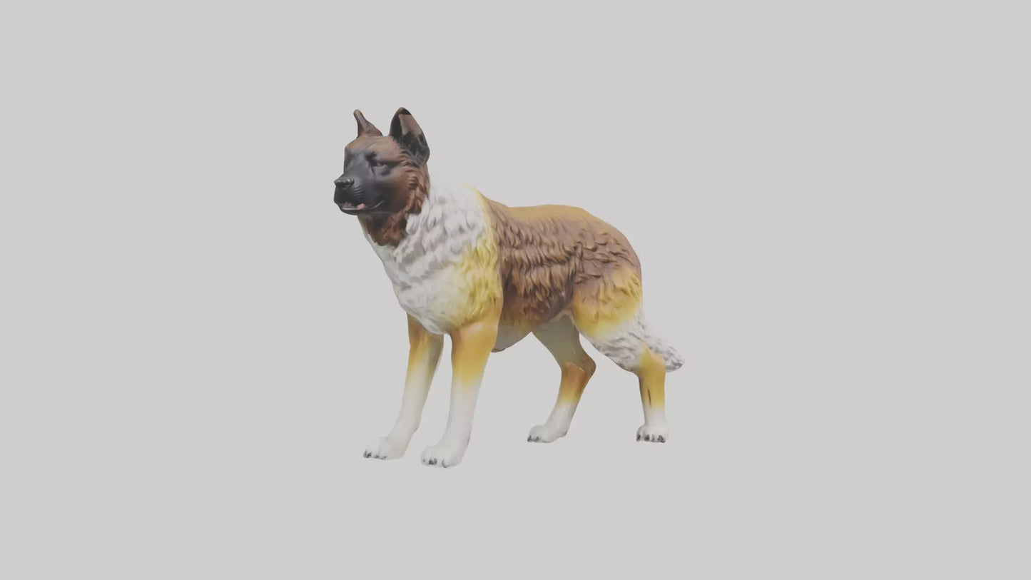 Caucasian Shepherd guarding model VR / AR / low-poly