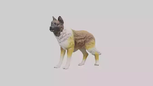 Caucasian Shepherd guarding model VR / AR / low-poly