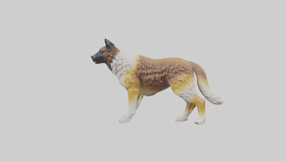 Caucasian Shepherd guarding model VR / AR / low-poly