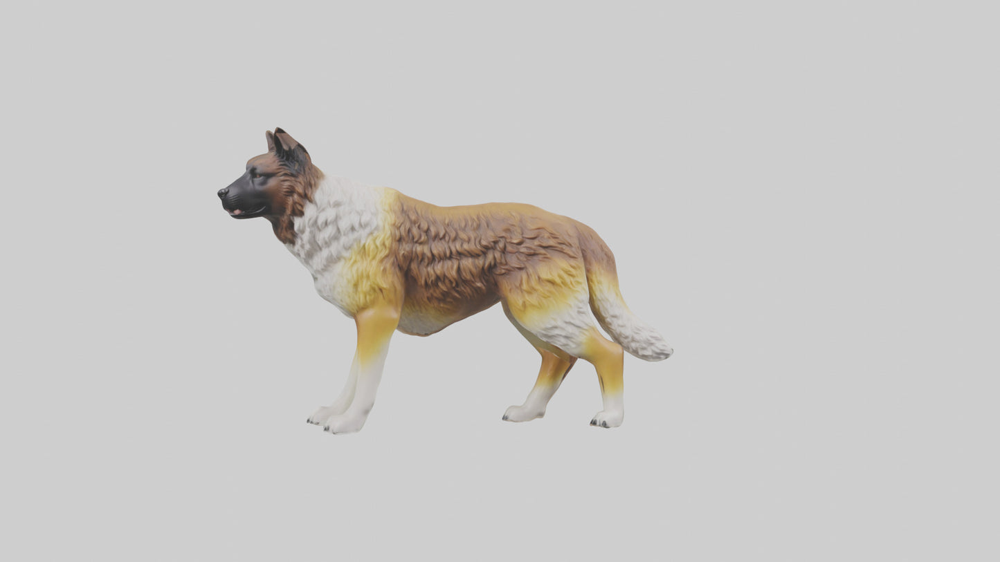 Caucasian Shepherd guarding model VR / AR / low-poly