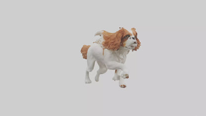 3D model Cavalier King Charles Spaniel running model VR / AR / low-poly