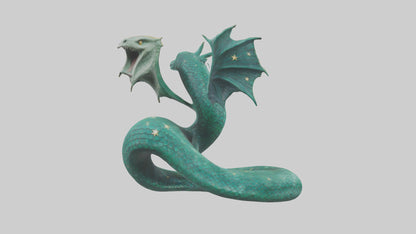 Celestial Serpent statue model VR / AR / low-poly