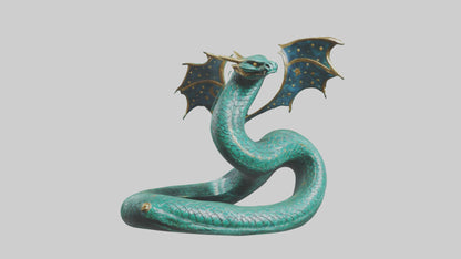 Celestial Serpent statue model VR / AR / low-poly