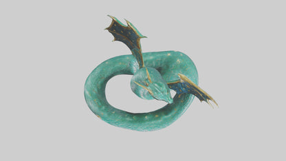 Celestial Serpent statue model VR / AR / low-poly