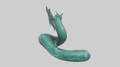 Celestial Serpent statue model VR / AR / low-poly