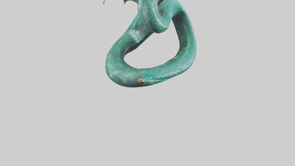 Celestial Serpent statue model VR / AR / low-poly