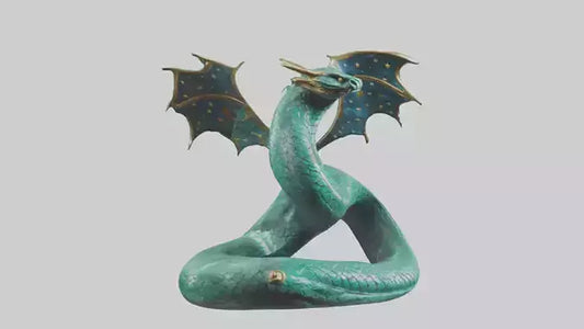 Celestial Serpent statue model VR / AR / low-poly