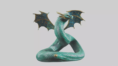 Celestial Serpent statue model VR / AR / low-poly