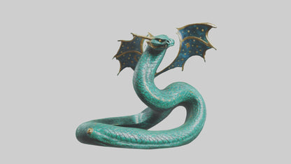 Celestial Serpent statue model VR / AR / low-poly
