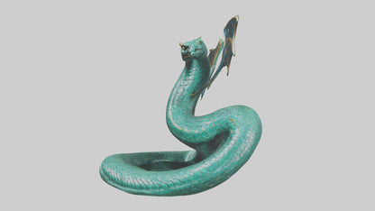 Celestial Serpent statue model VR / AR / low-poly