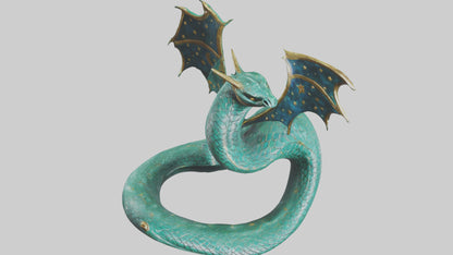 Celestial Serpent statue model VR / AR / low-poly