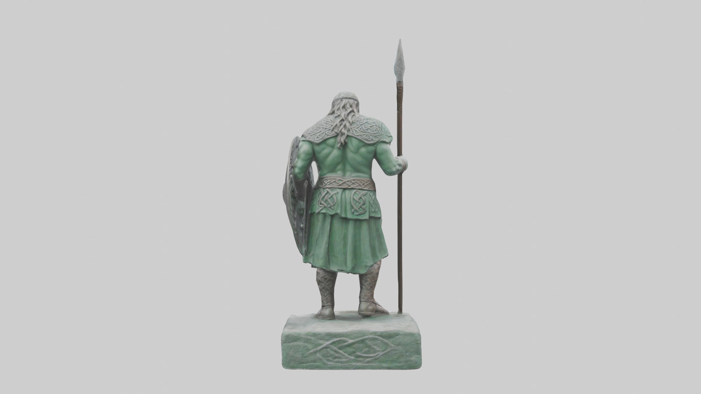 Celtic Warrior statue model VR / AR / low-poly