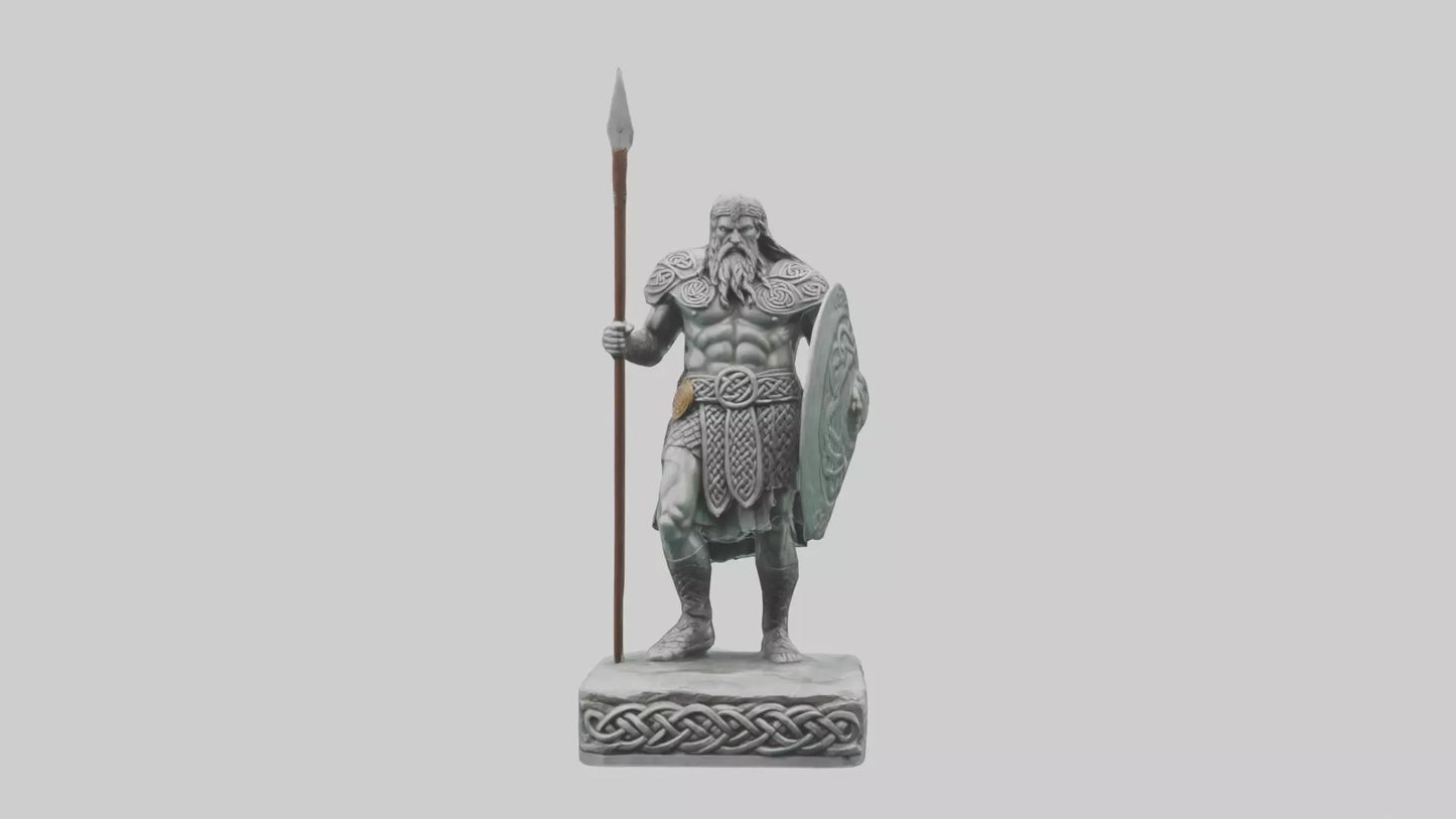 Celtic Warrior statue model VR / AR / low-poly