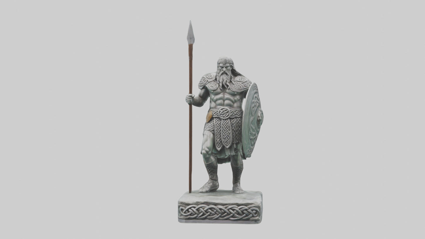 Celtic Warrior statue model VR / AR / low-poly