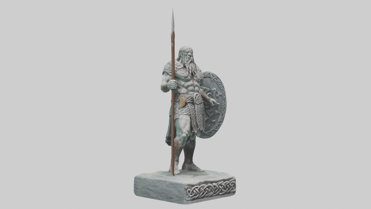 Celtic Warrior statue model VR / AR / low-poly