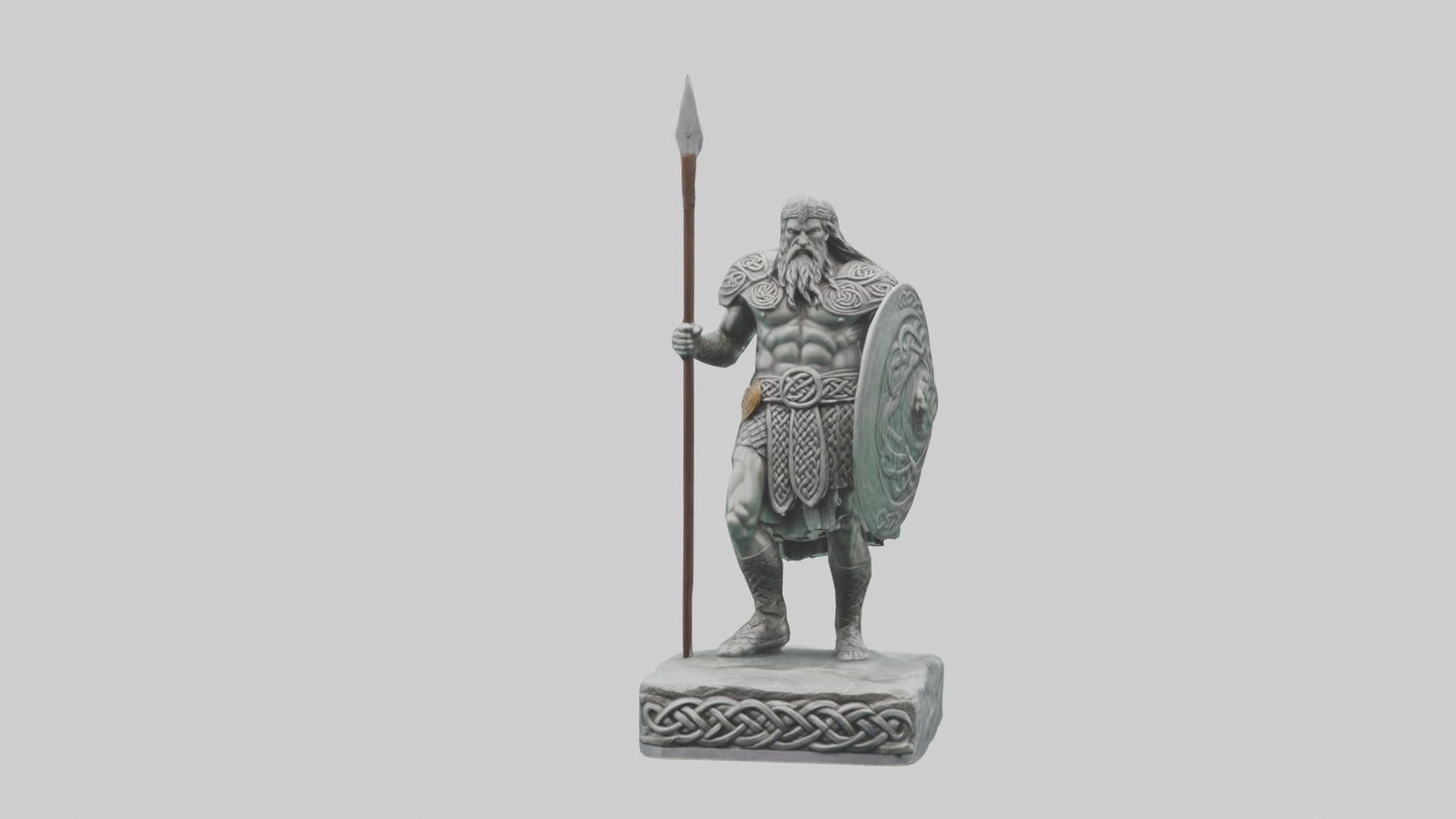Celtic Warrior statue model VR / AR / low-poly
