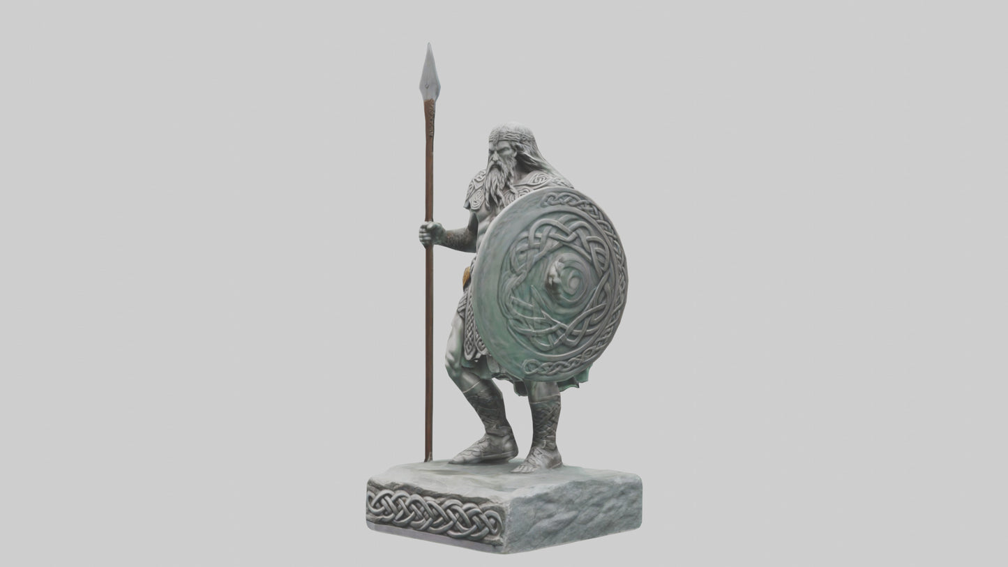 Celtic Warrior statue model VR / AR / low-poly
