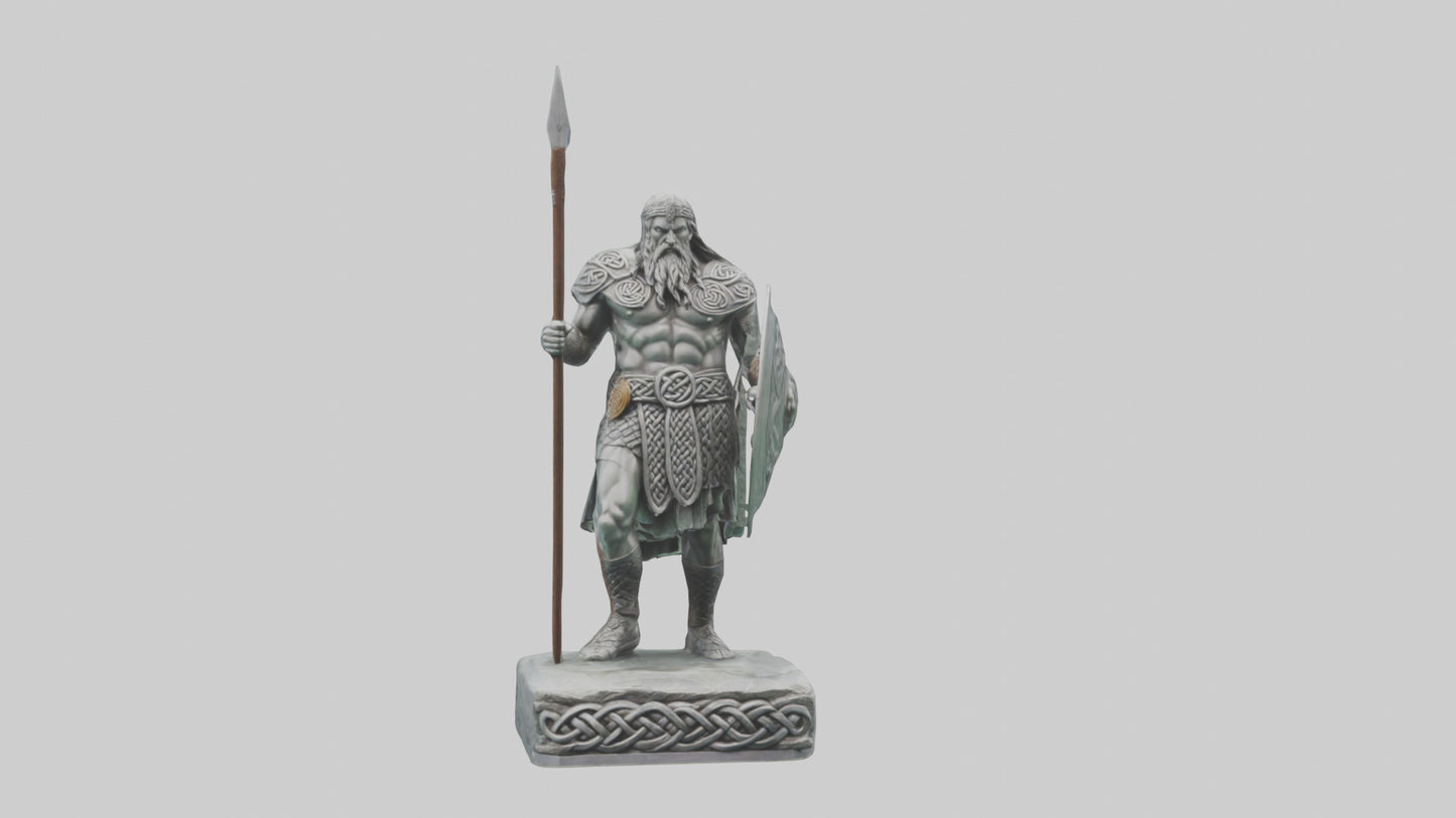 Celtic Warrior statue model VR / AR / low-poly