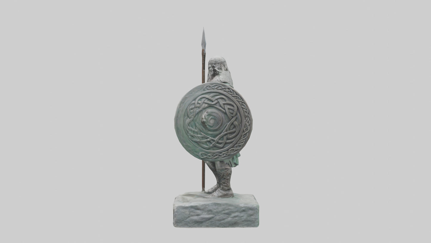 Celtic Warrior statue model VR / AR / low-poly