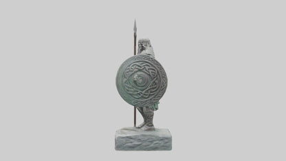 Celtic Warrior statue model VR / AR / low-poly