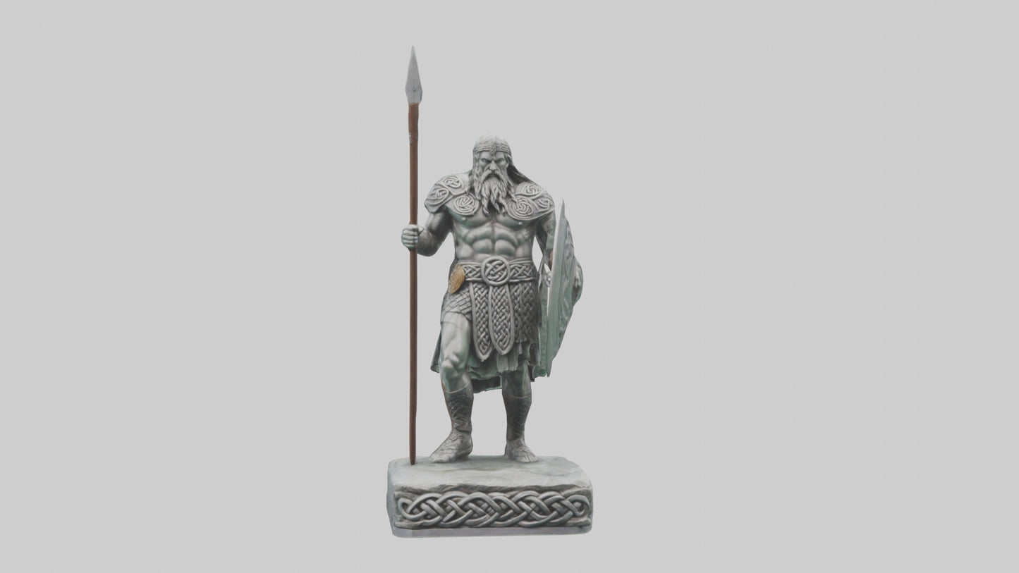 Celtic Warrior statue model VR / AR / low-poly